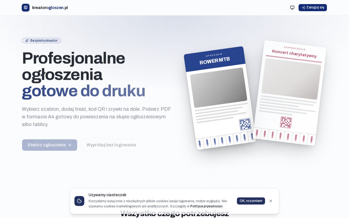 Aplikacja Kreator Ogłoszeń